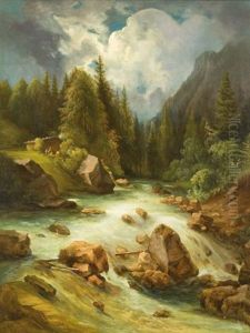 Alpesi Taj Hegyi Folyoval by Georg Geyer