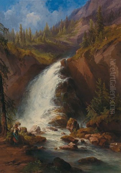 Der Schwarzbachfall Bei Golling - view 1