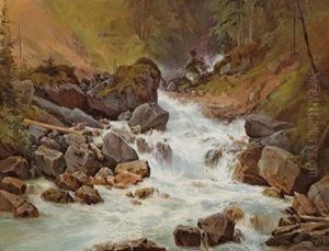 Felsiger Wildbach by Georg Geyer