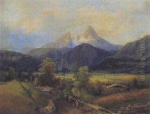 Eine Alpenlandschaft by Georg Geyer