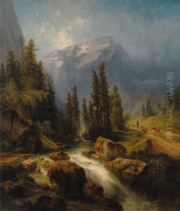 Der Eingang Ins Loferthal-pinzgau by Georg Geyer