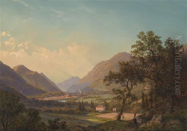 Ischl Von Carolinens-ruh Aus Gesehen. Sudseite - view 1