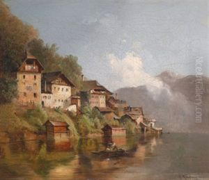 Hauser Am Hallstattsee by Carl Geyling