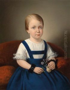 Bildnis Eines Madchens Im Blauen Kleid by Franz Geyling