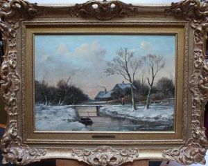 Winterlandschap by Adriaan Marinus Geyp
