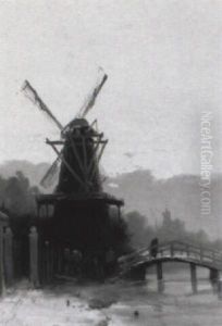 Molen In Een Besneeuwd Landschap Molen In Een Besneeuwd Landschap