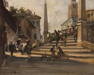 Mercato. Il Ponte Delle Guglie, Venezia by Cesare Gheduzzi