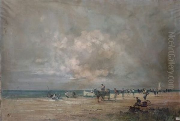 Veduta Di Una Spiaggia Con Figure - view 1