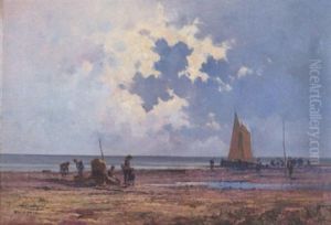 Sulla Spiaggia A Novi Ligure by Cesare Gheduzzi