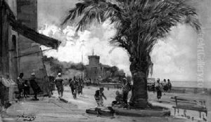 Uferpromenade Bei Rapallo