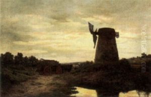 The Old Windmill Near Heswell, Cheshire, Evening Near West Kirkby