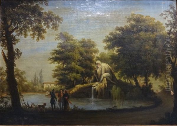 Le Colosse De L'apennin De Jean De Bologne Dans Les Jardins De La Villa Pratolino (ou Demidoff) - view 1