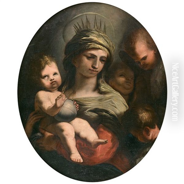 La Vierge A L'enfant Et Les Anges - view 1