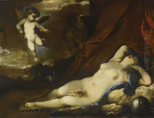 Jupiter And Antiope by Alessandro Gherardini