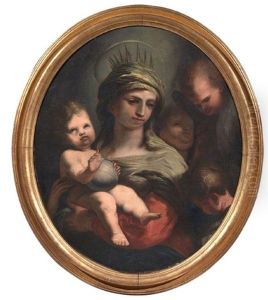 Madonna Con Bambino E Angeli by Alessandro Gherardini