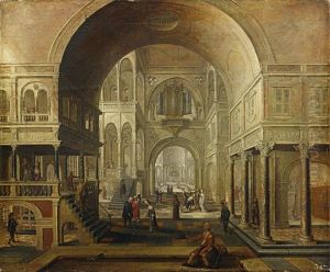 Kircheninneres Mit Figurenstaffage by Anton Gunther Gheringh