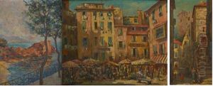 Vues Des Environs De Nice (3 Works) by Benoni van der Gheynst