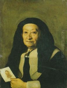 Ritratto Di Giovanna Garzoni Con Una Miniatura Nella Mano Sinistra by Giuseppe Ghezzi