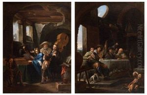 Concert Dans Des Ruines (pair) by Pier Leone Ghezzi