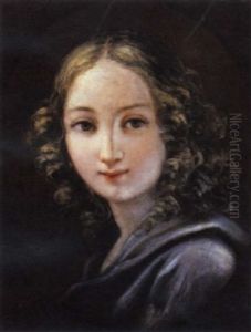 Ritratto Di Fanciulla In Abito Blu