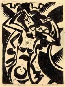 "jauchzendes Madchen" by August Babberger