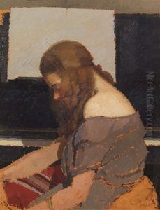 Fanciulla Al Pianoforte by Oscar Ghiglia