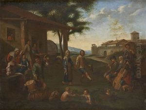 Les Rejouissances Villageoises (+ La Danse Villageoise; Pair) by Stefano Ghirardini