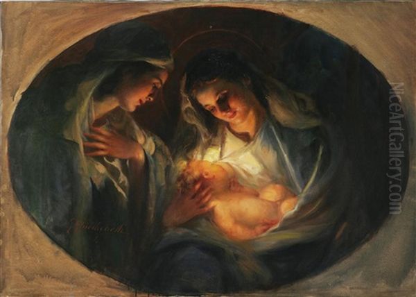 Madonna Con Bambino E Personaggio - view 1