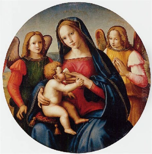 Madonna And Child With Adoring Angels - view 1