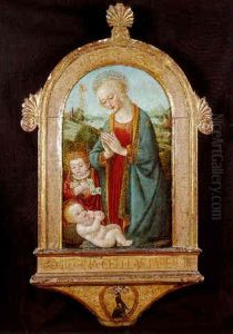 La Vierge Et L'enfant Avec Saint Jean-baptiste by Ghirlandaio Domenico