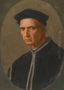 Portrait Of Piero Soderini, Half Length, Wearing A Black Coat And A Black Hat