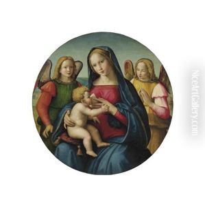 The Madonna And Child With Adoring Angels by Ridolfo del Ghirlandaio