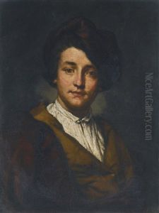 Portrait Of A Youth, Bust-length, Wearing A Red Hat And Sash
