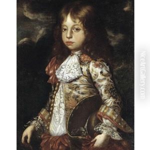 Portrait Of A Young Boy Wearing A Richly Embroidered Coat And Holding A Hat