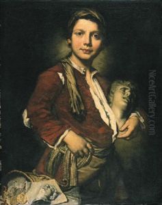 Portrait Of A Young Sculptor Holding A Bust by Vittore Giuseppe Ghislandi (Fra' Galgario)