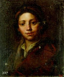 A Youth, Bust-length, In A Brown Coat And Cap