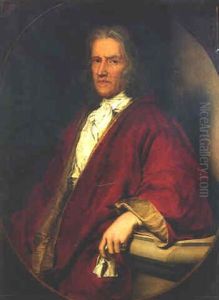 Portrait Of A Gentleman, Three-quarter-length, Wearing A Red Cloak