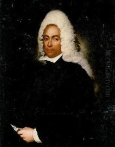 Portrait Of A Gentleman Wearing A Golilla And Dark Robes And Holding A Letter