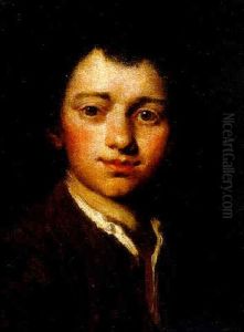 A Youth, Bust-length, In A Brown Jacket