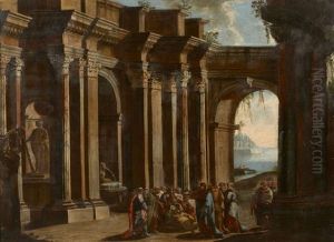 Architecture Classique Avec Le Christ Guerissant Un Paralytique