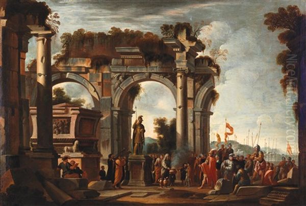 A Landscape With Ruins And Alexander The Great In Front Of The Tomb Of Achilles - view 1
