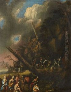Moses Striking Water From The Rock