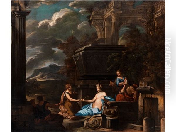 Ruinencapriccio Mit Mythologischer Szene - view 1