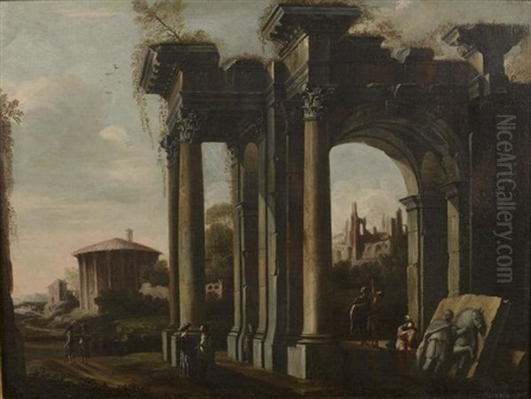 Repos Des Soldats Dans Une Architecture En Ruines - view 1