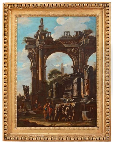 Capriccio Med Ruiner Och Figurstaffage - view 1