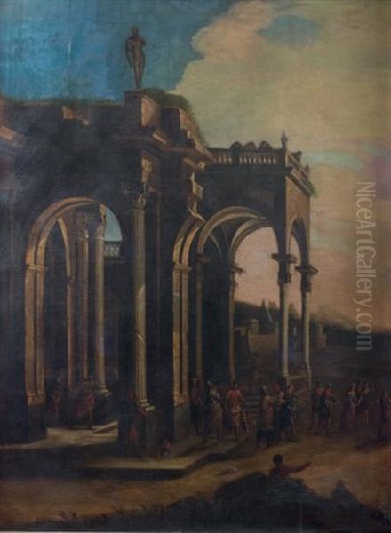 Personnages Dans Des Ruines Antiques - view 1