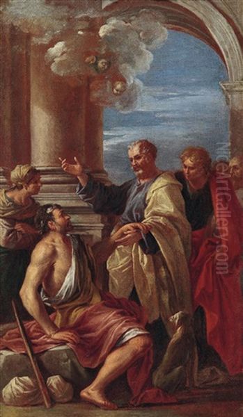 Der Heilige Petrus Heilt Einen Lahmen (+ Die Befreiung Des Heiligen Petrus Aus Dem Kerker; Pair) - view 1