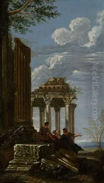 Capriccio Architettonico Con Rovine Antiche (+ Another; Pair) - view 1