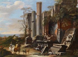 Ein Ruinencapriccio by Giovanni Ghisolfi