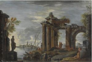 Paesaggio Romano Con Rovine Classiche
